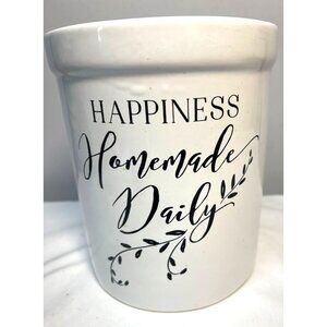 Julie Comstock White Happiness Homemade Daily Ceramic Jar